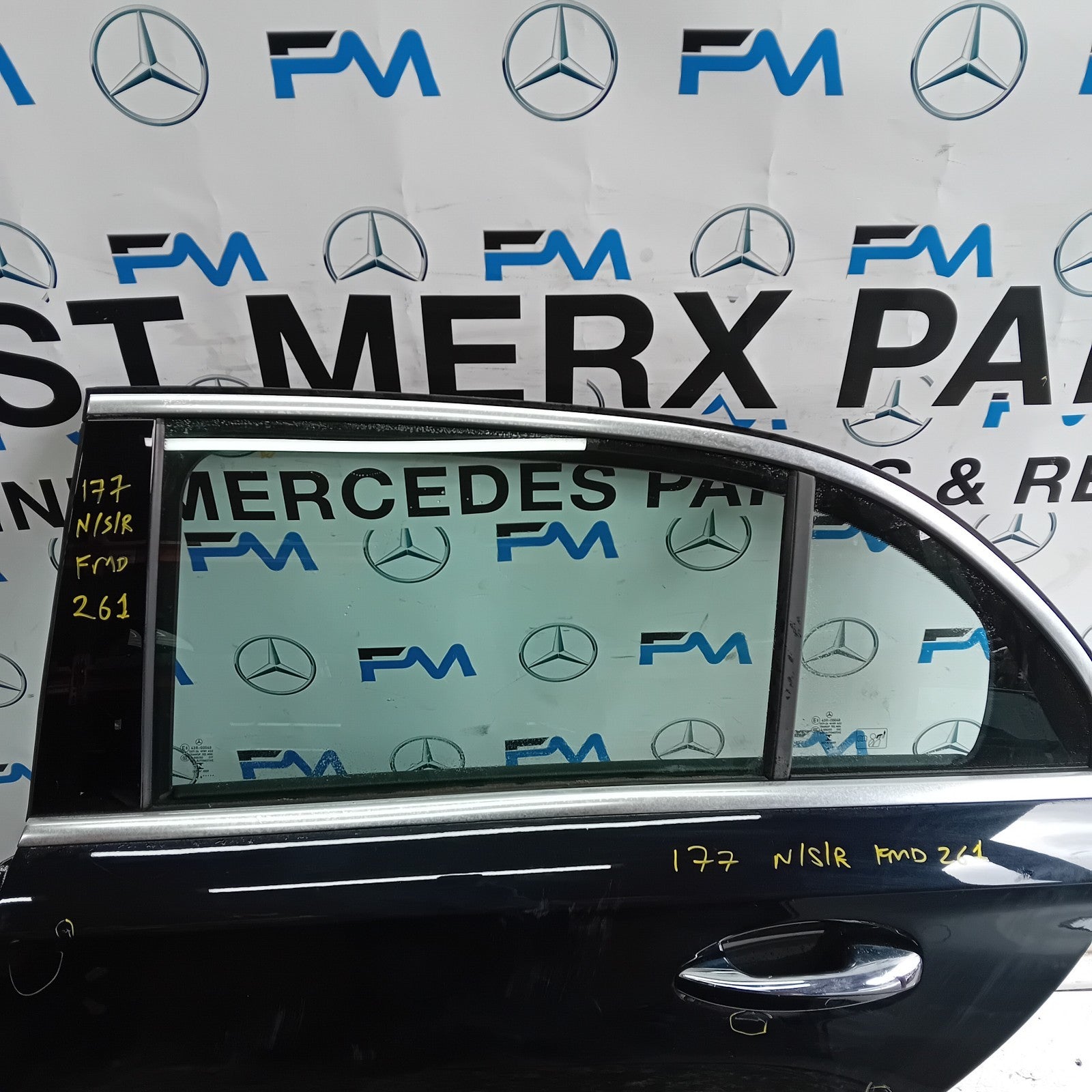 MERCEDES A-CLASS W177 PASSENGER REAR DOOR NSR BLACK 2018 ON COMPLETE FMD261