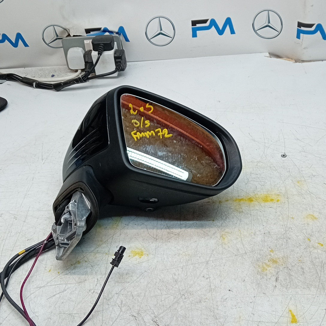 MERCEDES C-CLASS W205 DRIVER WING MIRROR OSF BLACK PL CAMERA FMM72