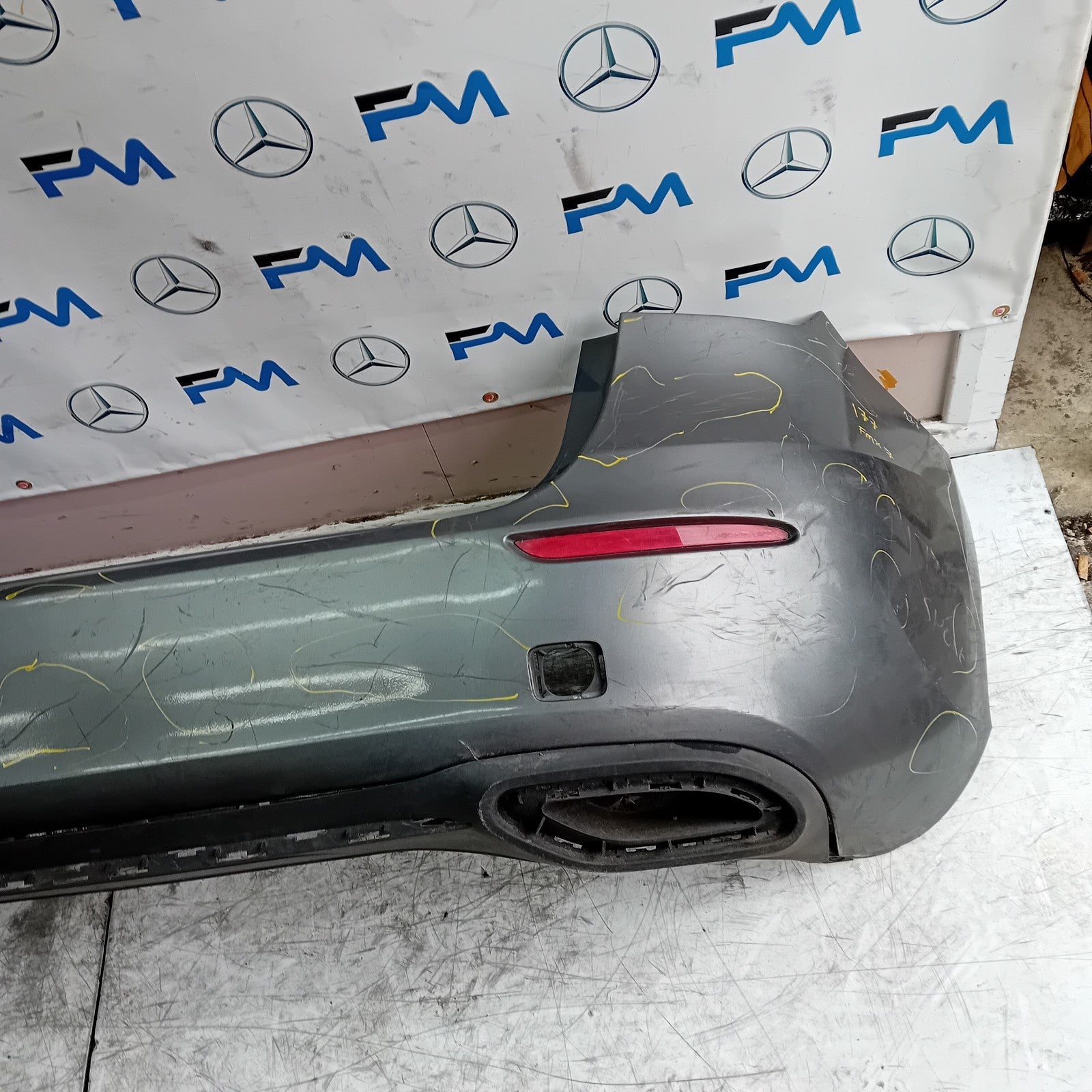 MERCEDES BENZ  A-CLASS W177 REAR BUMPER A1778804801 2018 GREY COMPLETE FMX7
