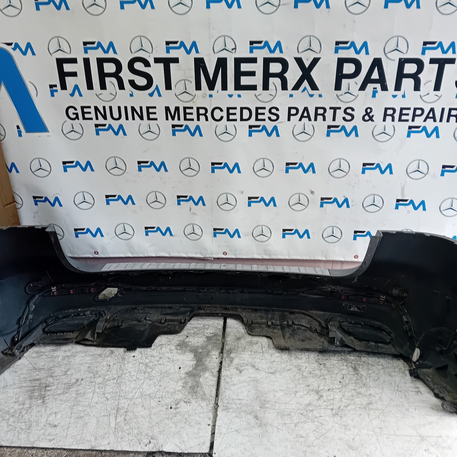 MERCEDES BENZ  GLE W166 AMG LINE REAR BUMPER GREY 2016 A1668853024 COMPLET FMX81