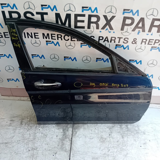 MERCEDES C-CLASS W205 DRIVER FRONT DOOR OSF 2014 BLUE COMPLETE  FMD509