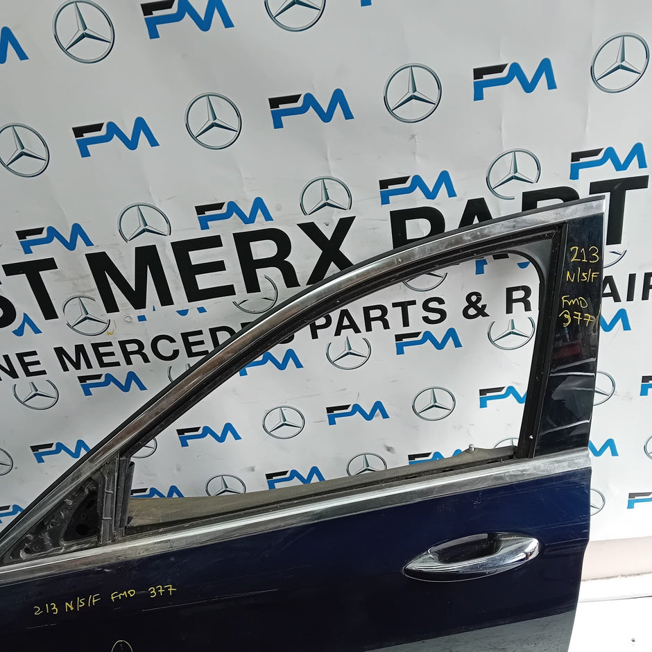 MERCEDES E-CLASS W213 SLN PASSENGER FRONT DOOR NSF BLUE 2016 ON COMPLETE FMD377