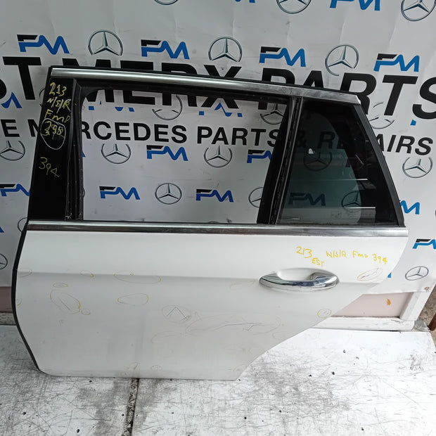 MEECEDS E-CLASS S213 EST PASSENGER REAR DOOR NSR WHITE 2016 ON  FMD394
