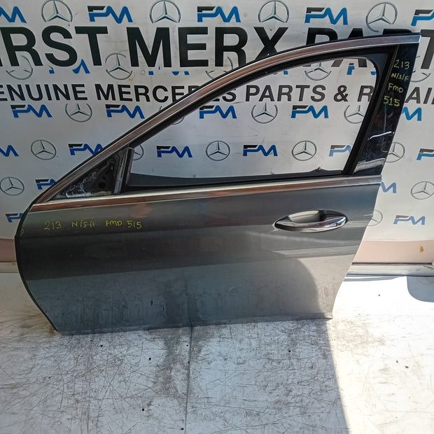 MERCEDES E-CLASS W213 PASSENGER FRONT DOOR NSF 2016 ON GREY COMPLETE  FMD515