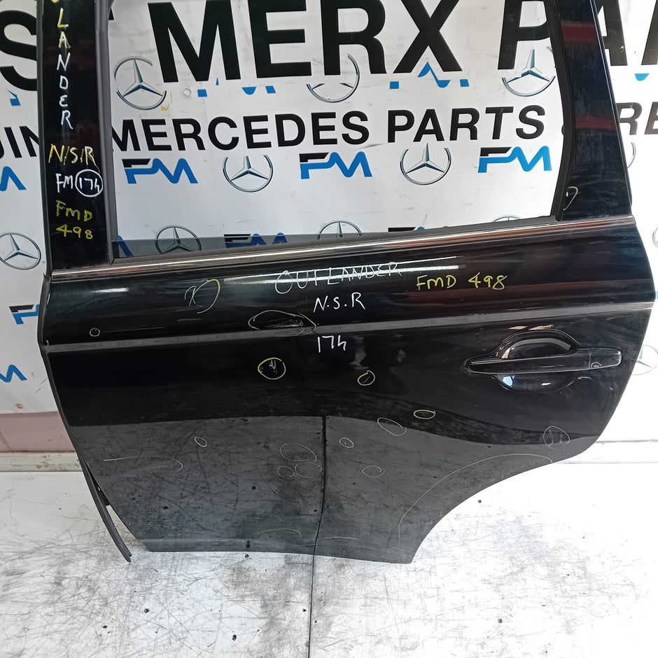 MITSUBISHI OUTLANDER MK3 PASSENGER REAR DOOR NSR 2013 BLACK FMD498