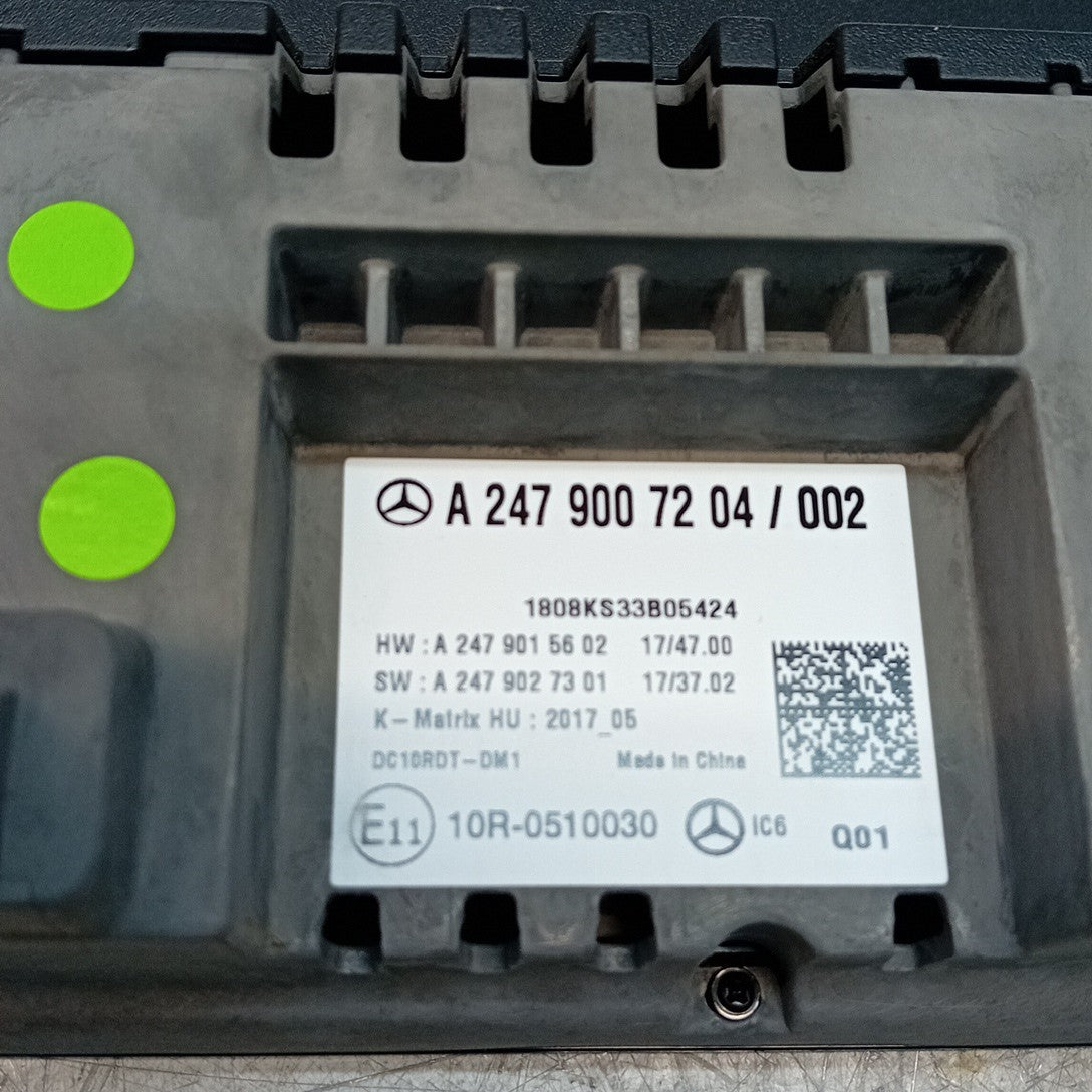 MERCEDES A B-CLASS W177 W247 DISPLAY SCREEN A2479007204 2018 ON FM001529