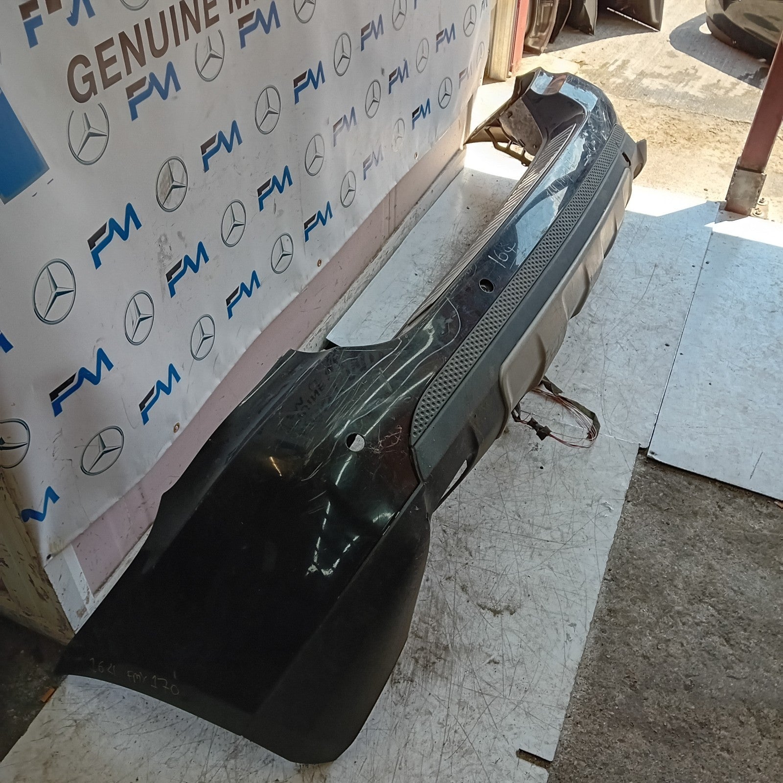 MERCEDES BENZ M-CLASS W164 REAR BUMPER A1648850066 2011 BLACK FMX170
