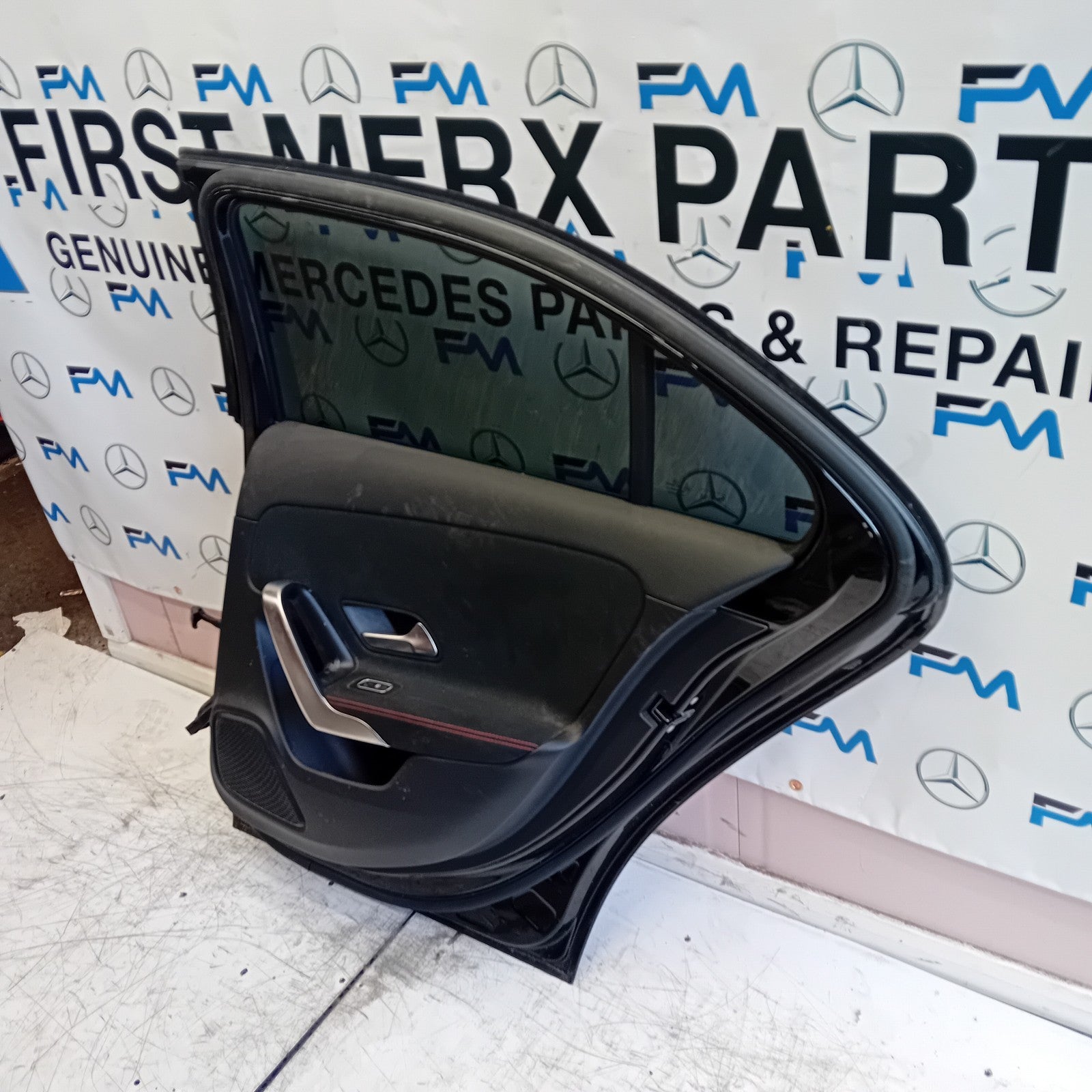 MERDEDES A-CLASS W177 SALOON DRIVER REAR DOOR NSR BLACK 2018 ON COMPLETE FMD186