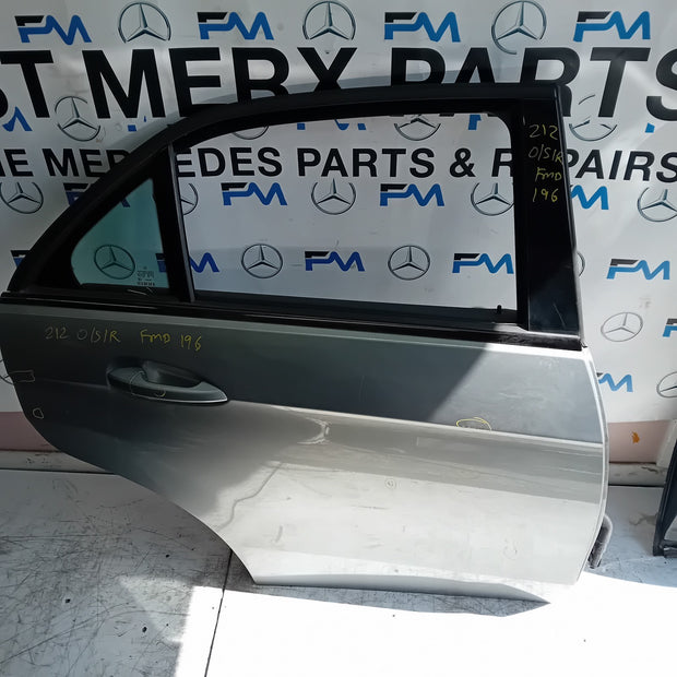 MERCEDES BENZ  E-CLASS W212 DRIVER REAR DOOR OSR GREY 2009-16 COMPLETE FMD196