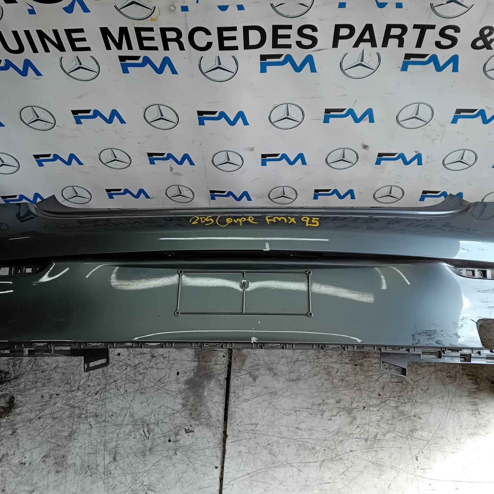 MERCEDES BENZ C-CLASS C205 COUPE GREY REAR BUMPER 2014 ON FMX95