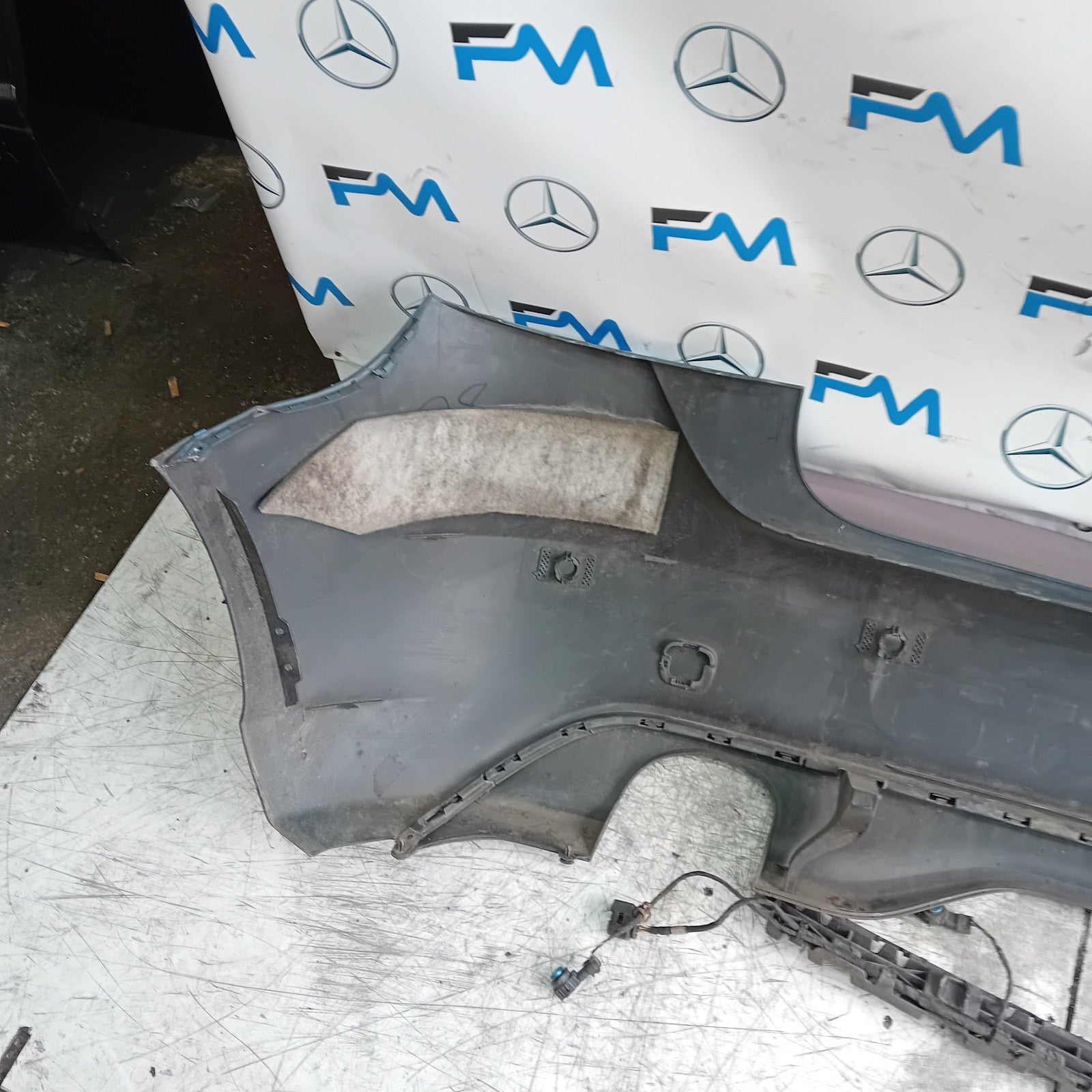 MERCEDES BENZ  A-CLASS W176 REAR BUMPER A1768850125 2012-18 BLUE FMX13