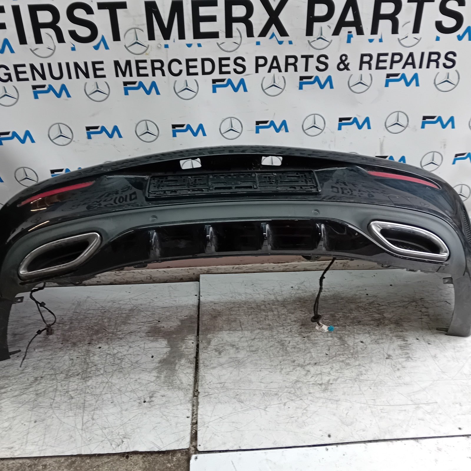MERCEDES BENZ C-CLASS W205 COUPE REAR BUMPER 2015 BLACK FMX57