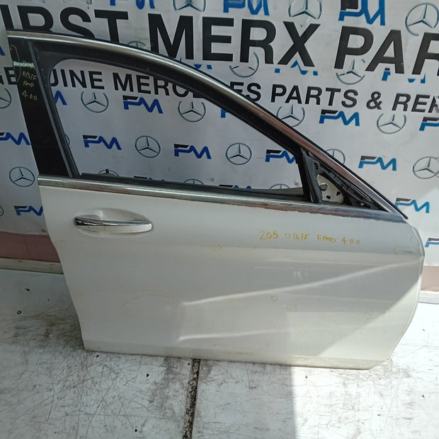 MEECEDS C-CLASS W205 DRIVER FRONT DOOR OSF WHITE 2014 ON COMPLETE FMD400