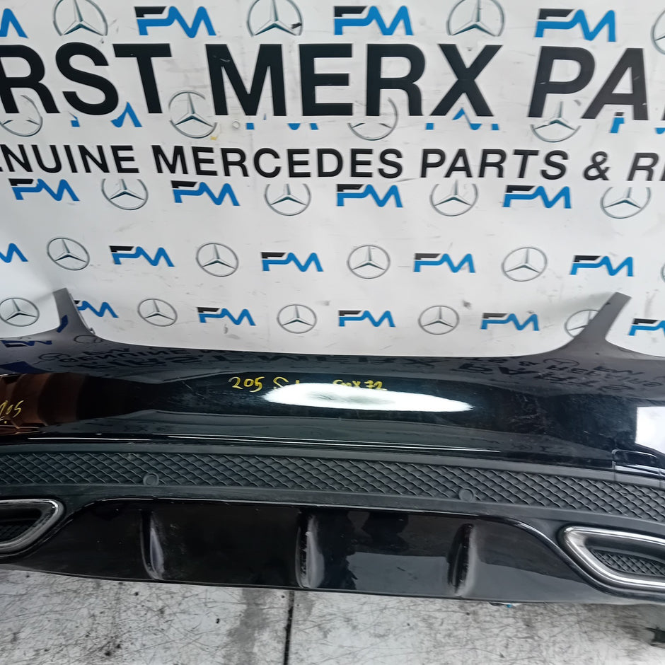MERCEDES BENZ C-CLASS W205 SALOON REAR AMG BUMPER BLACK 2014 A2058555738 FMX72