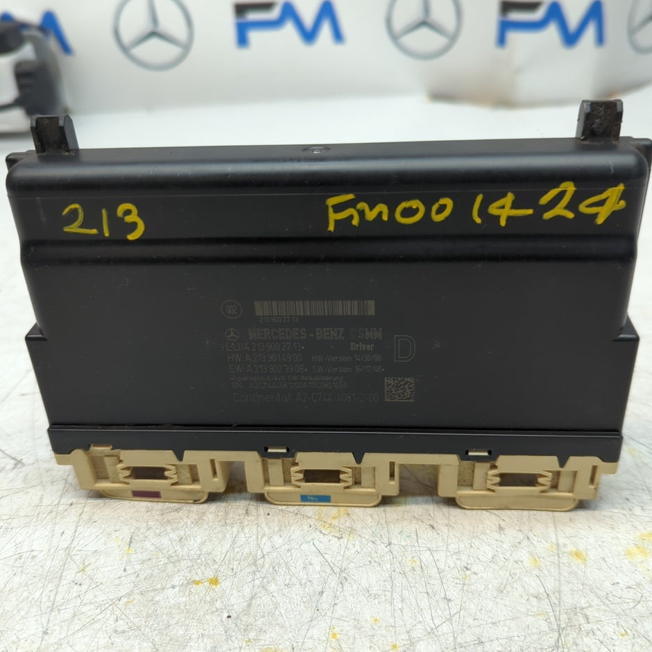 MERCEDES E CLASS W213 FRONT RIGHT SEAT CONTROL MODULE A2139002713 FM001424