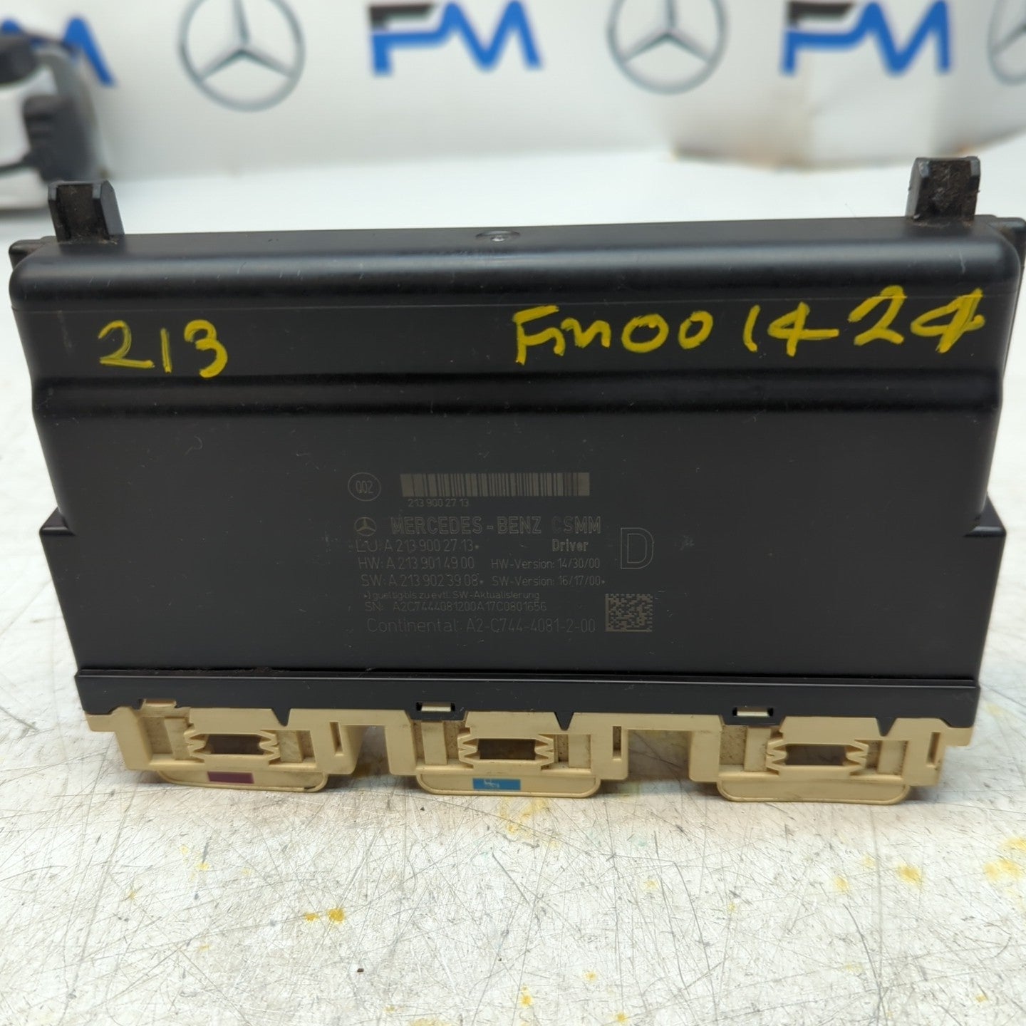 MERCEDES E CLASS W213 FRONT RIGHT SEAT CONTROL MODULE A2139002713 FM001424