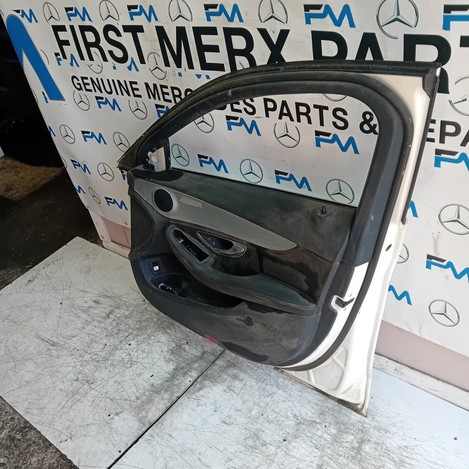 MERCEDES C-CLASS W205 DRIVER FRONT DOOR OSF 2014 WHITE COMPLETE  FMD510