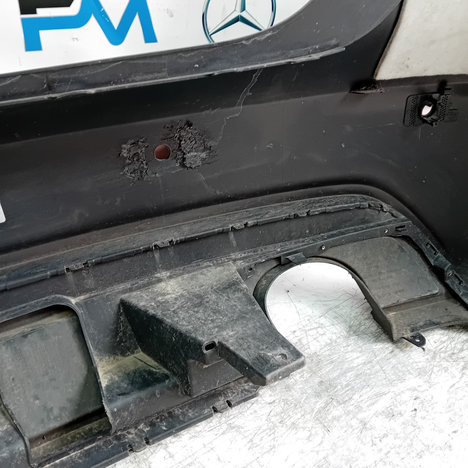 MERCEDES BENZ  A-CLASS W176 REAR BUMPER A1768803400 2012-18 GREY COMPLETE FMX12
