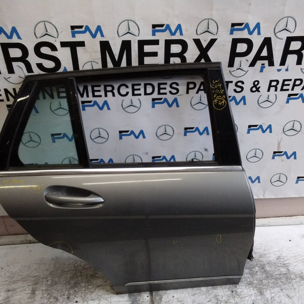 MERCEDES C-CLASS S204 EST DRIVER REAR DOOR OSR GREY 2008-14 FMD549