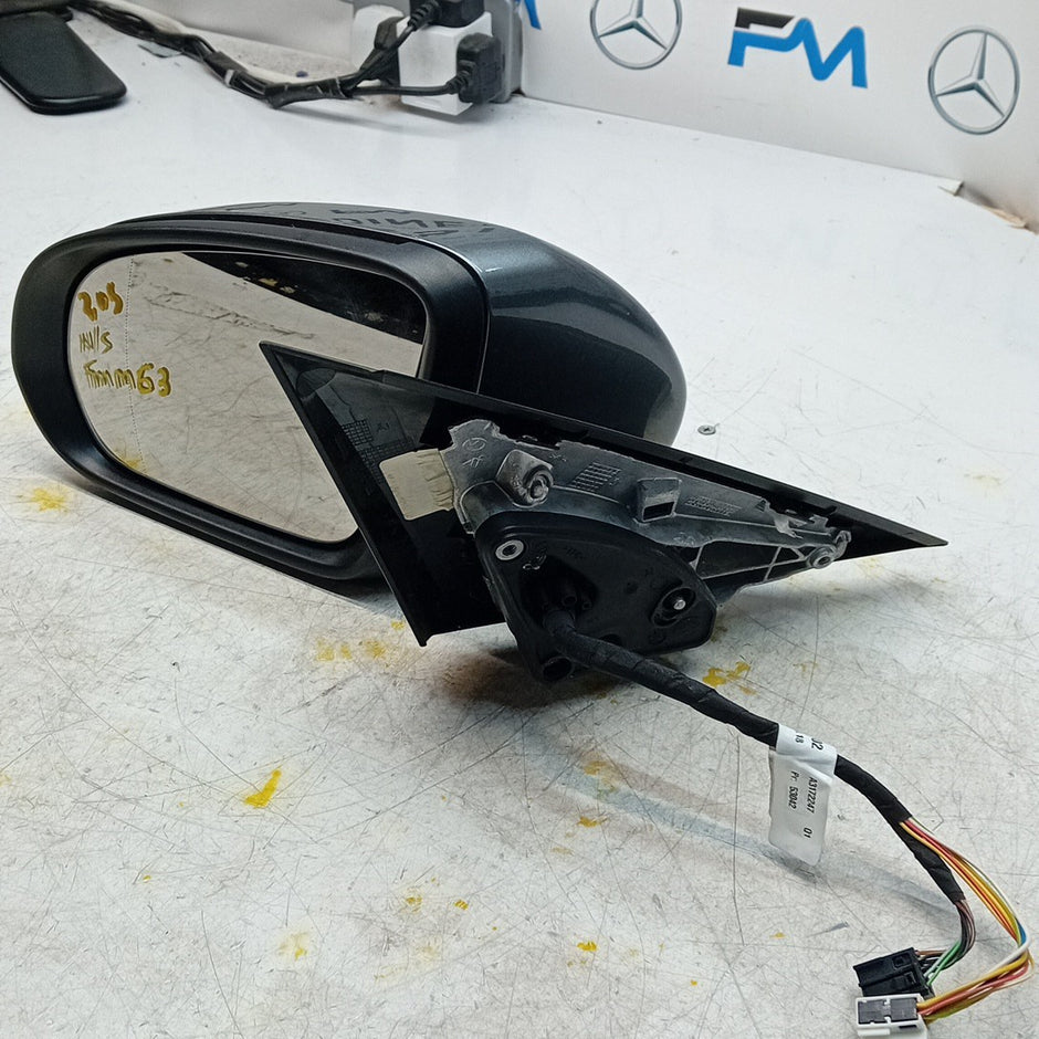 MERCEDES C-CLASS W205 PASSENGER  WING MIRROR NSF GREY 2014 PL A2058104702 FMM63