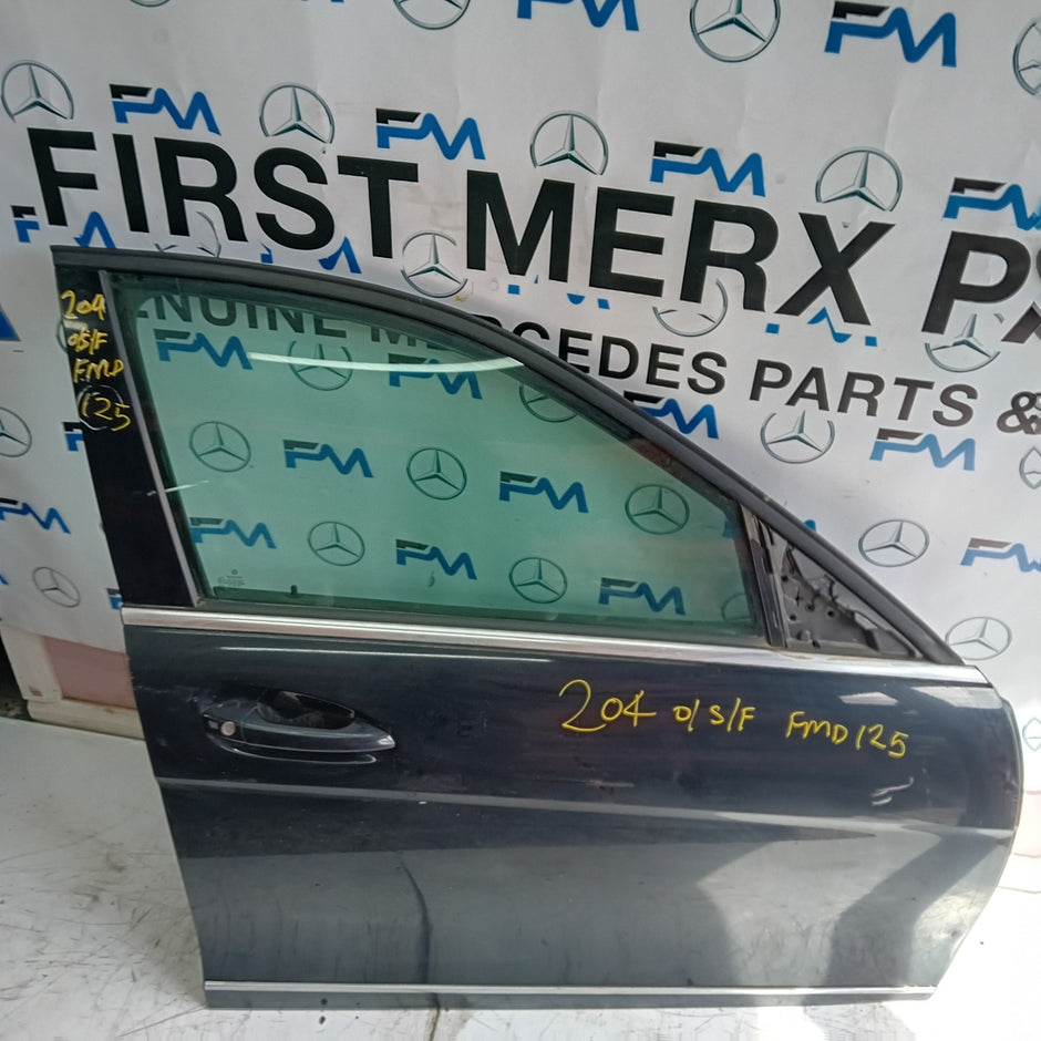 MERCEDES BENZ C-CLASS W204 DRIVER SIDE FRONT DOOR O/S/F BLACK FMD125
