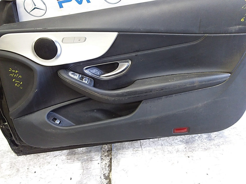 MERCEDES C-CLASS C205  DRIVER FRONT DOOR OSF BLACK 2015 ONWARDS COMPLETE FMD620