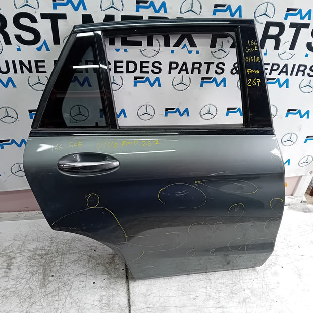 MERCEDES BENZ GLE W166 DRIVER REAR DOOR OSR GREY 2015-19 COMPLETE FMD267