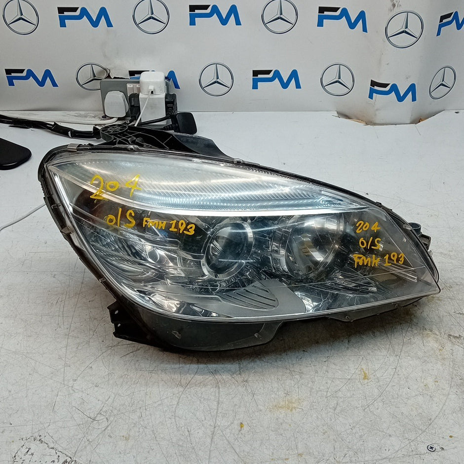 MERCEDES BENZ C-CLASS W204 DRIVER SIDE OS HEADLIGHT 2012 FMH193