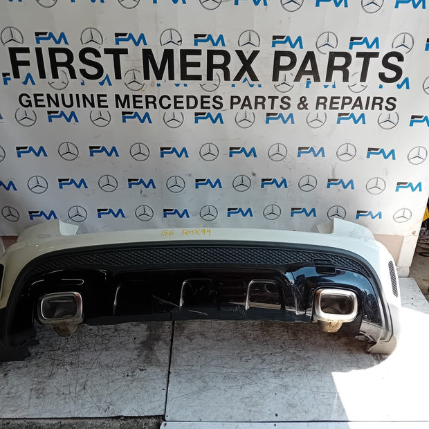 MERCEDES BENZ GLA X156 AMG WHITE REAR BUMPER 2014-19 A1568852825 COMPLETE FMX99