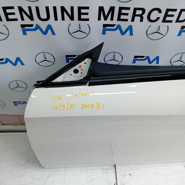 MERCEDES BENZ CLA W117 PASSENGER  FRONT DOOR N/S/F COMPLETE WHITE 2013-18 FMD31