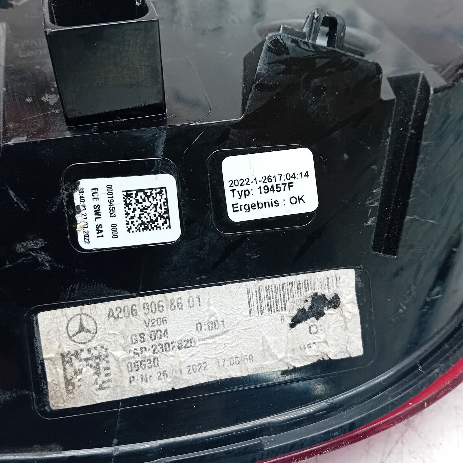 MERCEDES C-CLASS W206 2022 REAR PASSENGER N/S TAIL LIGHT A2069068601 FMT46