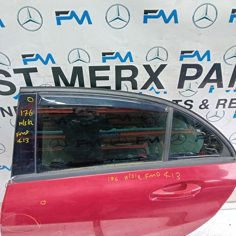 MERCEDES A-CLASS W176 PASSENGER REAR DOOR NSR RED COMPLETE 2012-18 FMD413