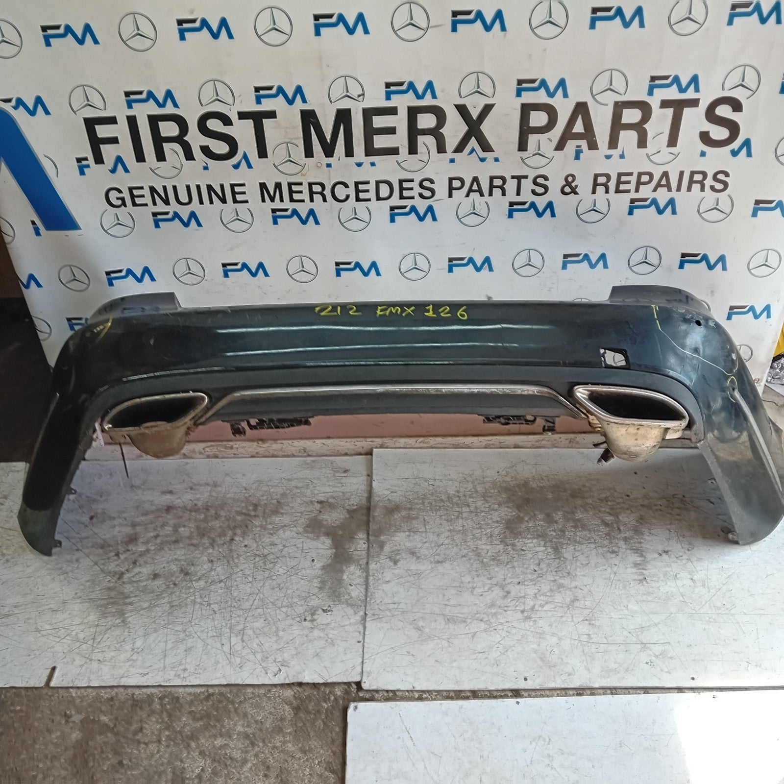 MERCEDES BENZ E-CLASS W212 REAR BUMPER BLACK 2014 A2128854465 FMX126