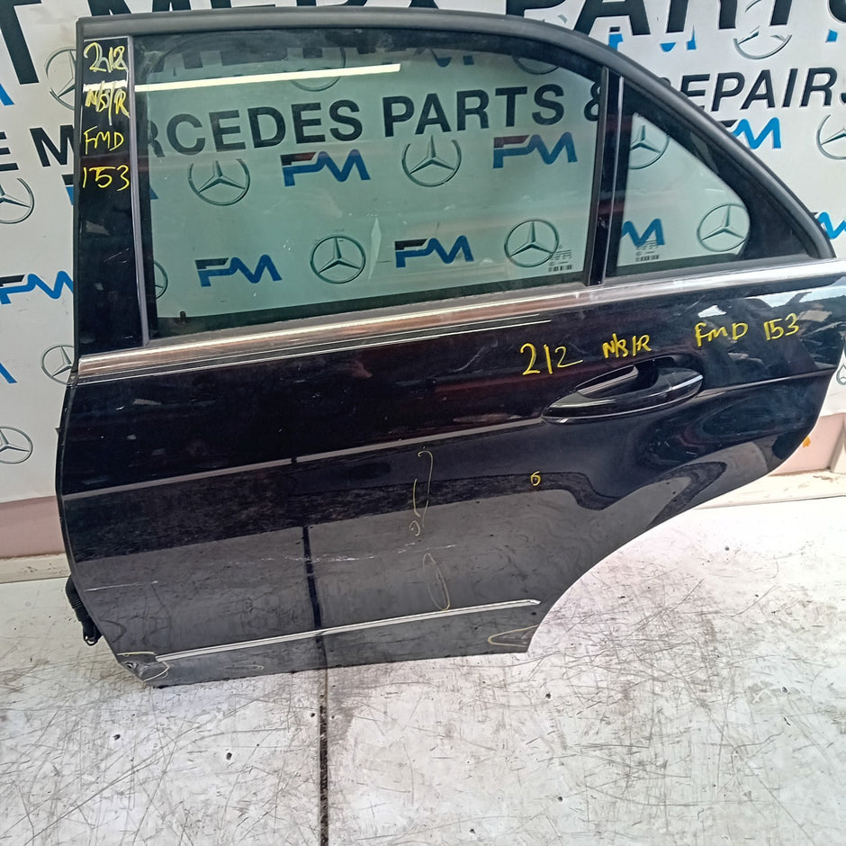 MERCEDES E-CLASS W212 PASSENGER REAR DOOR N/S/R BLACK COMPLETE 2009-16 FMD153