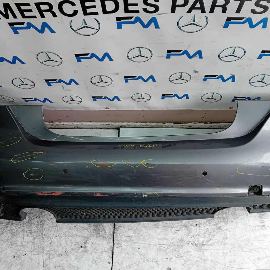 MERCEDES BENZ  A-CLASS W176 REAR BUMPER A1768803400 2012-18 GREY COMPLETE FMX12