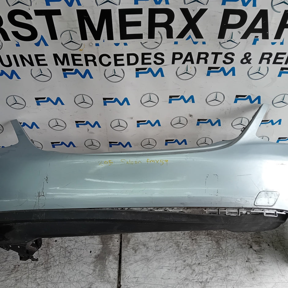 MERCEDES BENZ C-CLASS W205 SALOON REAR BUMPER 2015 SILVER A2058850138 FMX59