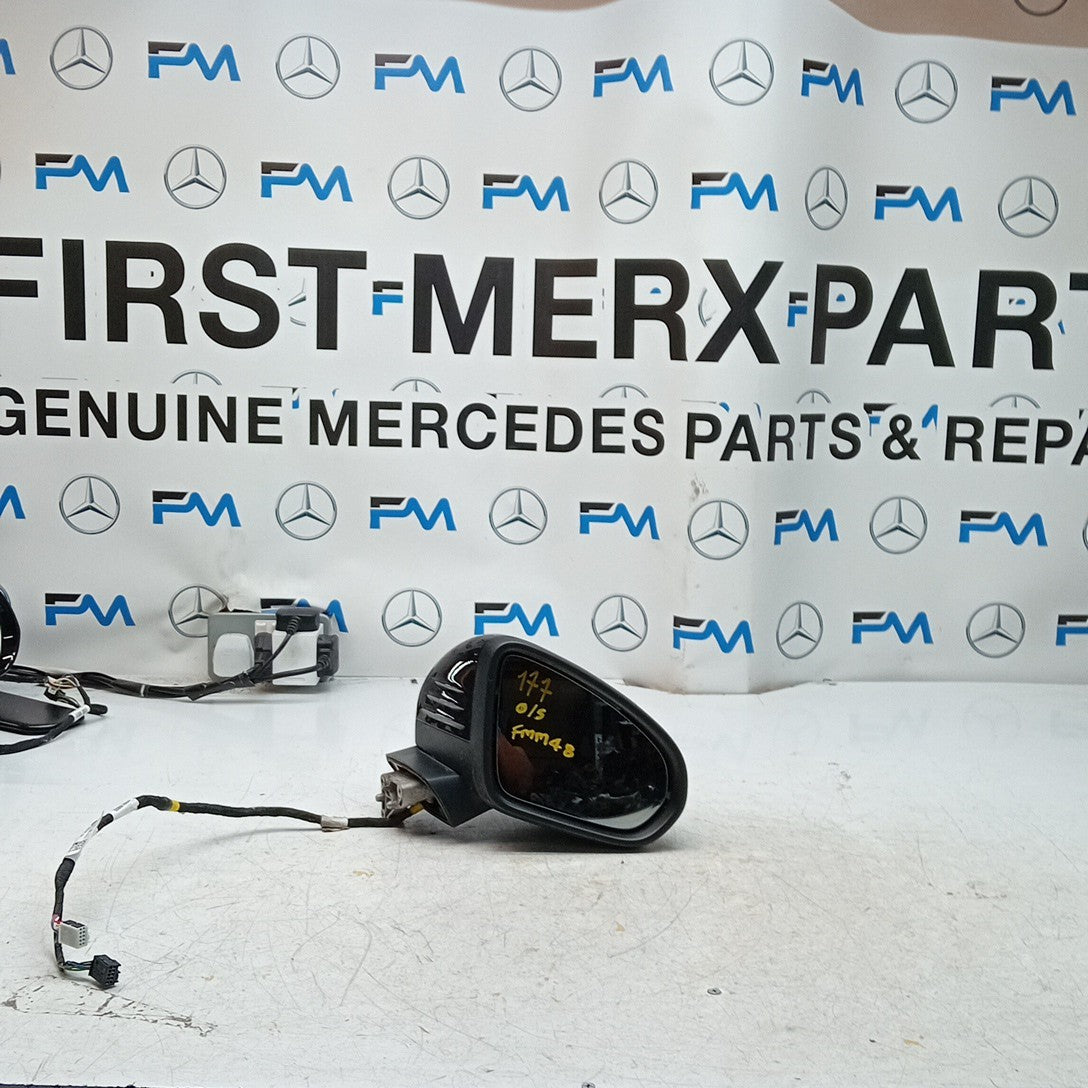 MERCEDES A-CLASS W177 DRIVER SIDE WING MIRROR BLACK A1778103601 PL 2018 ON FMM48