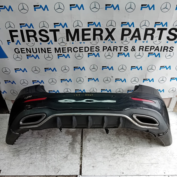 MERCEDES BENZ  A-CLASS W177 REAR BUMPER 2018 A1778800002 BLACK COMPLETE FMX23