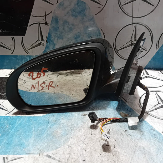 MERCEDES BENZ C-CLASS W205 WING MIRROR PASSENGER SIDE FRONT IN BLACK A2058104702