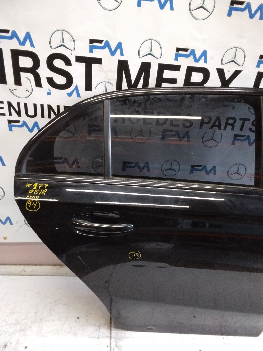 MERCEDES BENZ  A-CLASS W177 DRIVER SIDE REAR DOOR O/S/R COMPLETE BLACK FMD94