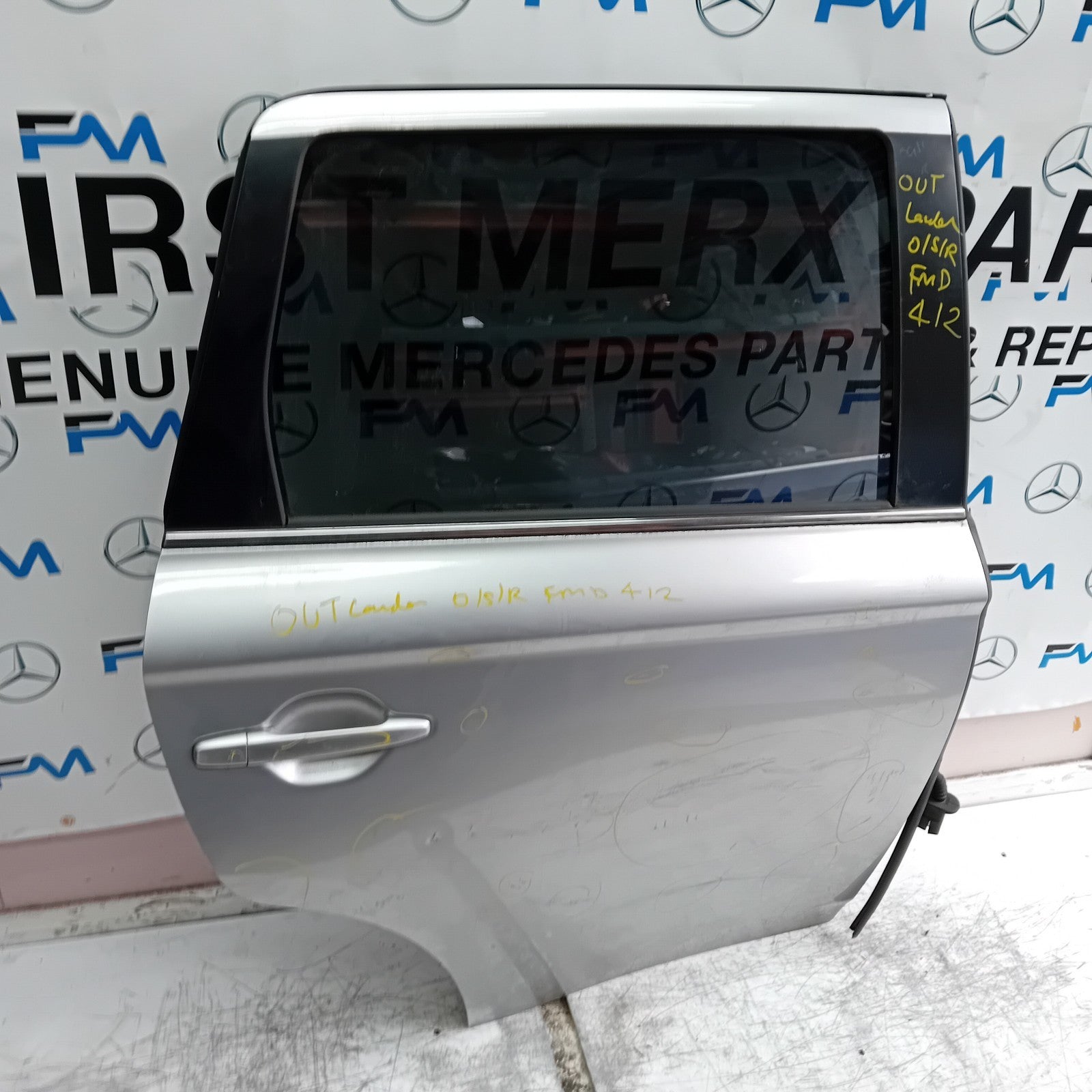MITSUBISHI OUTLANDER MK3 DRIVER SIDE REAR DOOR OSR SILVER 2013 FMD412