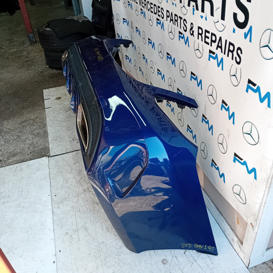 MERCEDES BENZ C-CLASS W205 REAR BUMPER BLUE 2014 A2058555738 FMX145
