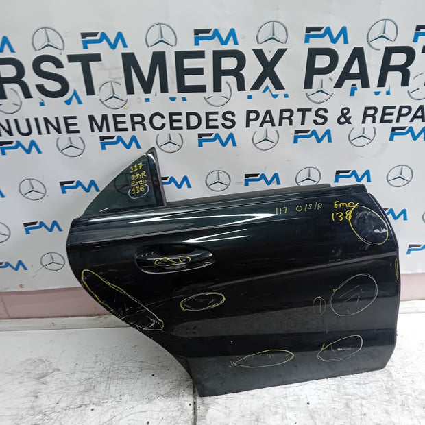 MERCEDES BENZ CLA W117 DRIVER SIDE REAR DOOR O/S/R BLACK COMPLETE FMD138
