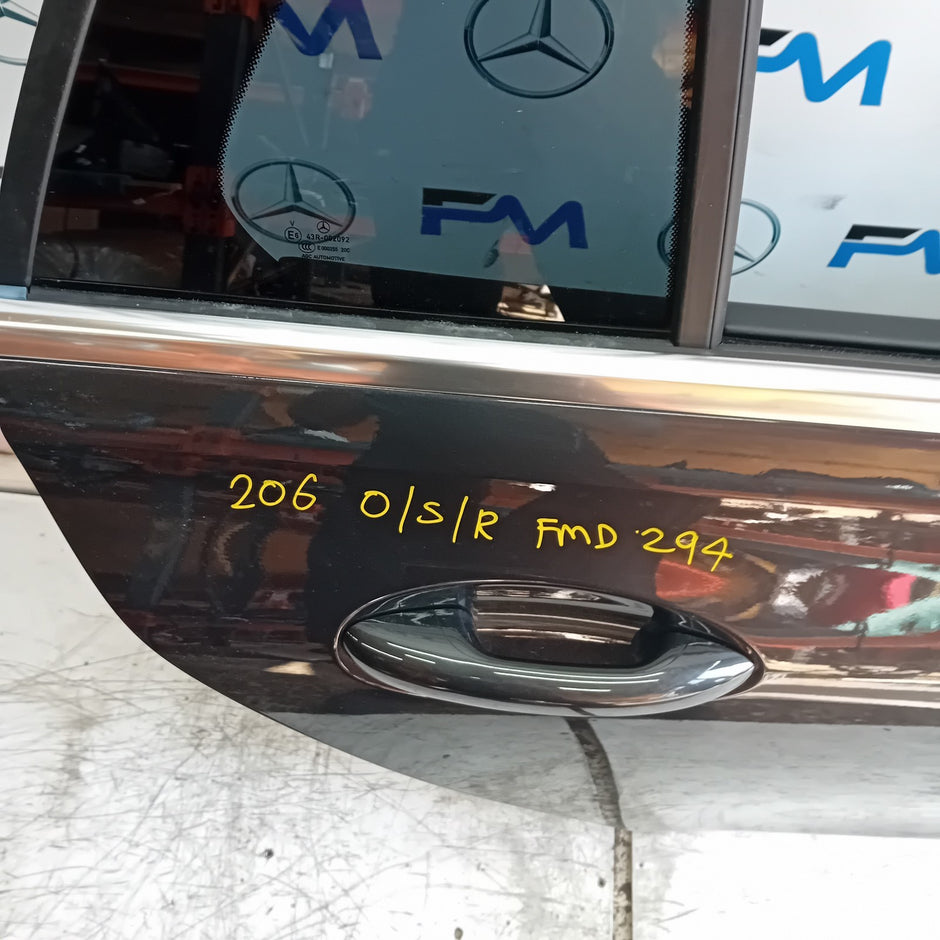 MERCEDES BENZ C-CLASS W206 ESTATE DRIVER REAR DOOR OSR BLACK COMPLETE FMD294