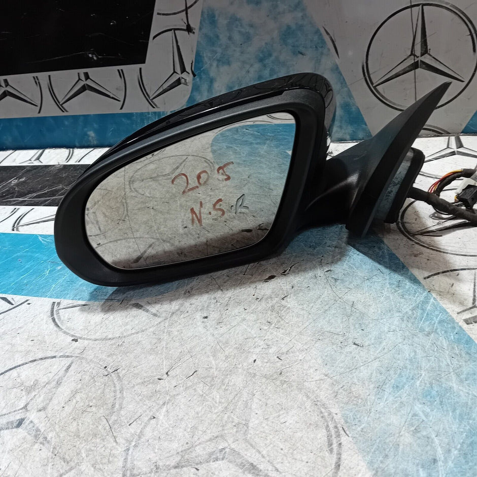 2017 MERCEDES C CLASS W205 RIGHT SIDE WING MIRROR POWER FOLD IN BLACKA2058104702