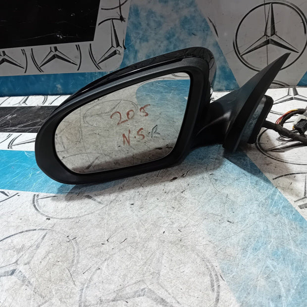 2017 MERCEDES C CLASS W205 RIGHT SIDE WING MIRROR POWER FOLD IN BLACKA2058104702