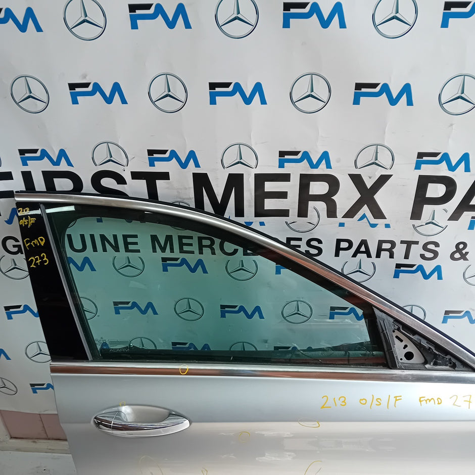 MERCEDES E-CLASS W213 SLN DRIVER FRONT DOOR OSF 2016 ON SILVER COMPLETE FMD273