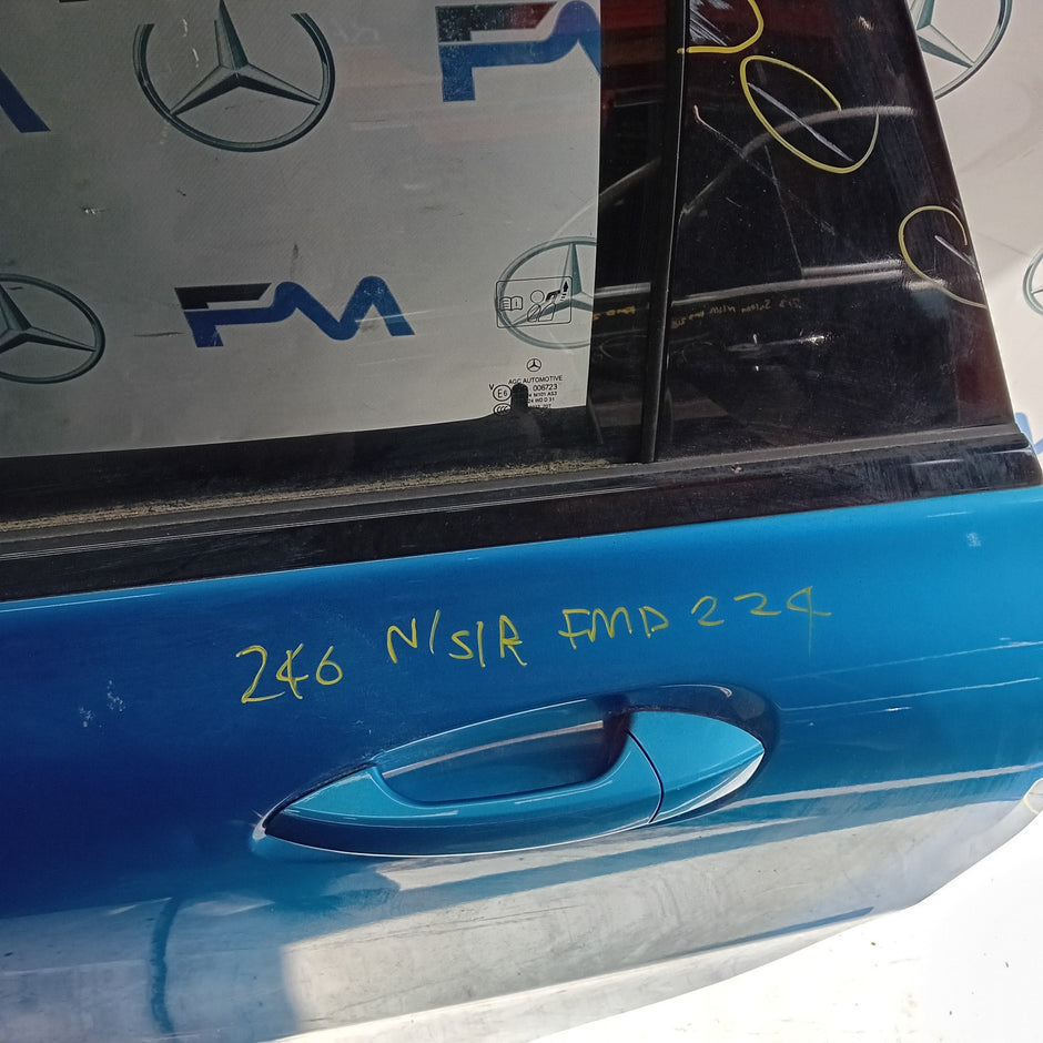 MERCEDES B-CLASS W246 PASSENGER REAR DOOR NSR BLUE 2012-19 COMPLETE FMD224