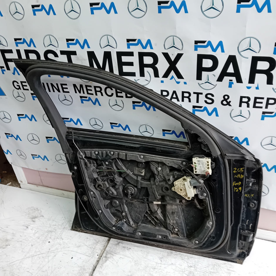 MERCEDES BENZ C-CLASS W205 PASSENGER SIDE FRONT DOOR N/S/F  BLACK FMD129