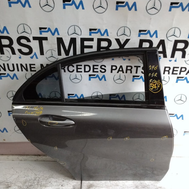 MERCEDES A-CLASS W176 DRIVER REAR DOOR OSR GREY 2012-18 COMPLETE FMD347